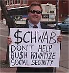 Me and Andrew Harrison Protesting Social Security Privatization in Boulder, Colorado - 03-31-2005