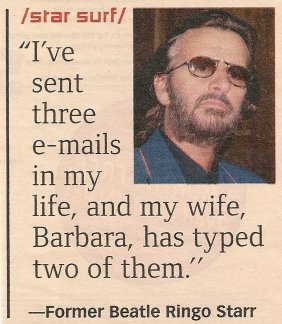 Ringo Starr Email - August 2000