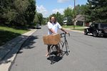 Hauling a large package on my bike, Roger J. Wendell - 07-09-2012