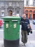 Roger J. Wendell and a Mailbox in Dublin, Ireland - October 2006