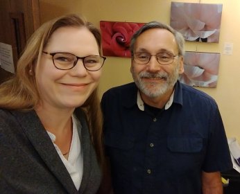 Susi Snyder and Roger J. Wendell at KGNU - 04-13-2018