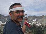 Roger J. Wendell on the summit of Unnamed Peak 12915 feet near Mt. Lindsey - 07-06-2008