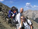 Williams family at 13,800 feet heading up Mount Missouri