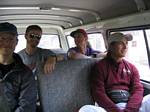 Bryan, Graham, Dianne and Shacay on the road between Baños and Puyo - Ecuador, January 2006