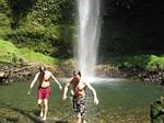 Graham, Dianne and Bryan at Waterfalls - Amazonia, Ecuador, January 2006