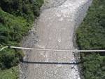 Bridge below River Gondola between Baños and Puyo - Ecuador, January 2006