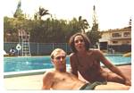 Tom Volkanant and Lynn Lacey at the base swiming pool - March 1976