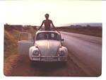 Roger J. Wendell and his 1966 VW, O'ahu, Hawai'i - June, 1976