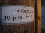 Hut Quiet Time