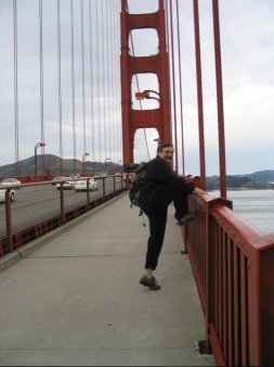 Roger Prepares to Jump Off Golden Gate Bridge - 2005