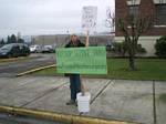 Sludge Protest in Front of the White River School District, Washington State - 12-11-2007