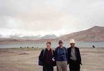 Ray and Randy on 12,500 Lake Karakul (Qarokul) which sits adjacent 24,000 and 25,000 foot peaks, China - 2001