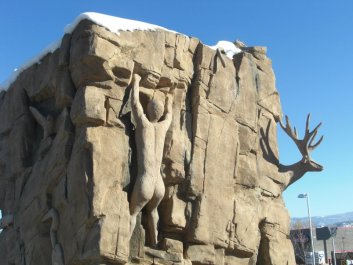 Naked Climbing Sculpture - Silt, Colorado - 10-31-2009